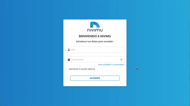 Primer login Primer login